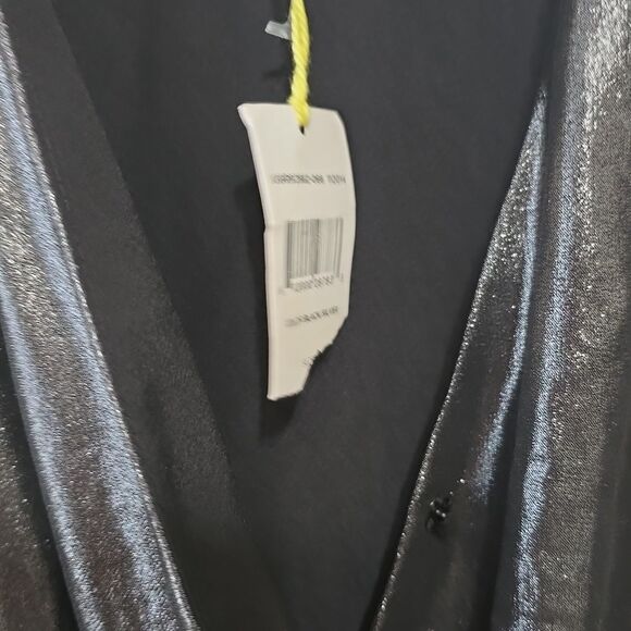 BCBGeneration Black Silver Metallic romper size small - Picture 3 of 8